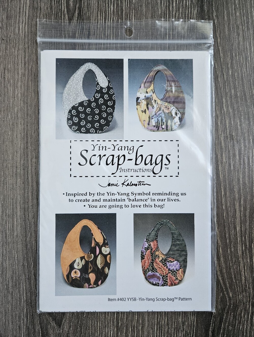 NEW Jamie Kalvestran 402 Yin-Yang Scrap-bag Pattern